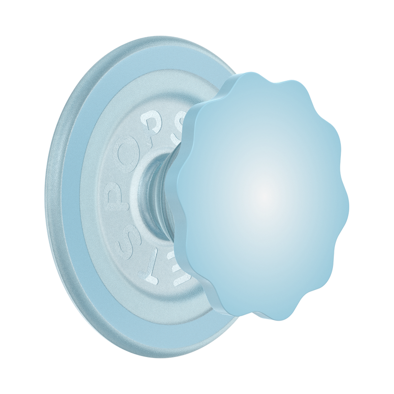 Molded Flower Blue Sigh — PopGrip for MagSafe - Round image number 0