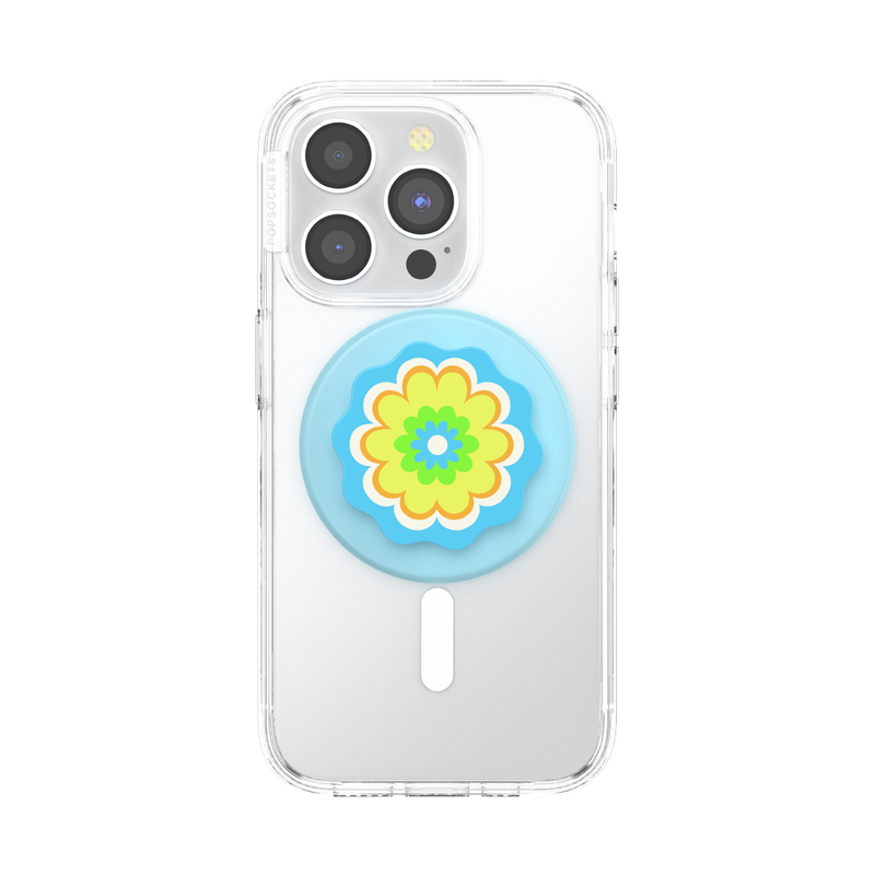 Molded Flower Kaleidoscope Blue — PopGrip for MagSafe image number 3